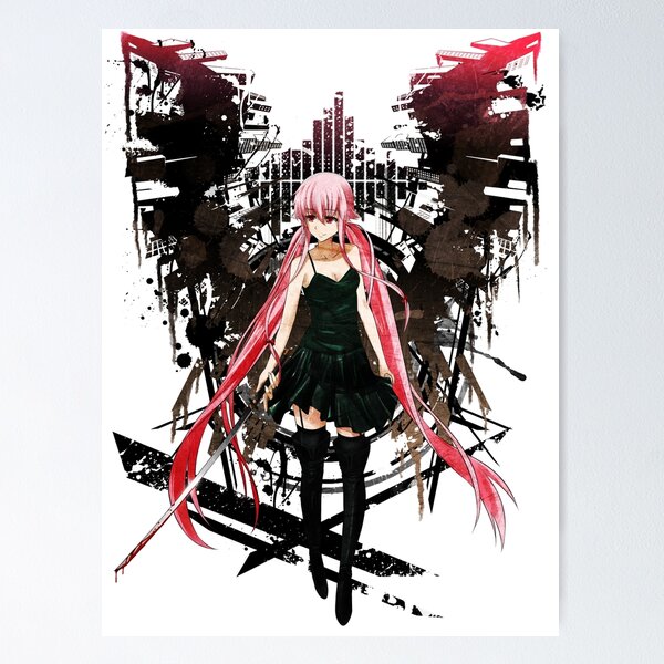 Gasai Yuno Anime The Future Diary Mirai Nikki Canvas Art Poster Family  Bedroom Posters Gifts 20x30inch(50x75cm)