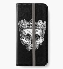 SKULL KING, DEATH, King of the Dead, Skull, Crown, on BLACK iPhone Wallet/Case/Skin