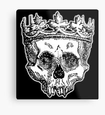 SKULL KING, DEATH, King of the Dead, Skull, Crown, on BLACK Metal Print