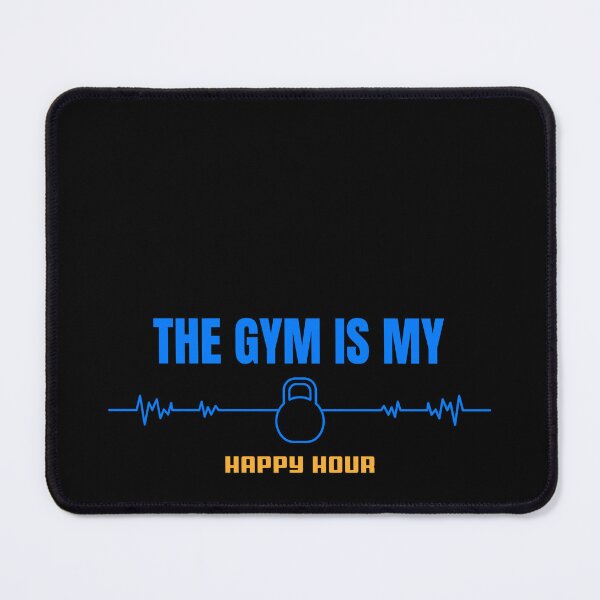 Item preview, The Gym Is My Happy Hour Black - Funny Gym designed and sold by GymWearDepot.