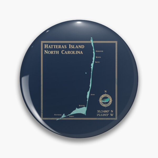 Item preview, Hatteras Island North Carolina map designed and sold by AliSamooh.