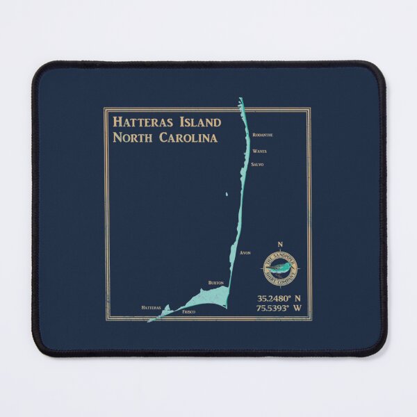Item preview, Hatteras Island North Carolina map designed and sold by AliSamooh.