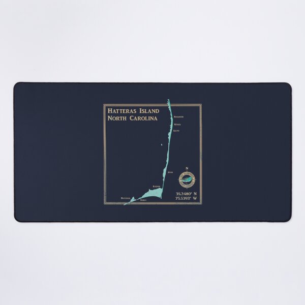 Item preview, Hatteras Island North Carolina map designed and sold by AliSamooh.