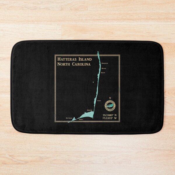 Item preview, Hatteras Island North Carolina map designed and sold by AliSamooh.