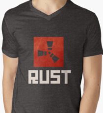 Rost T-Shirt mit V-Ausschnitt