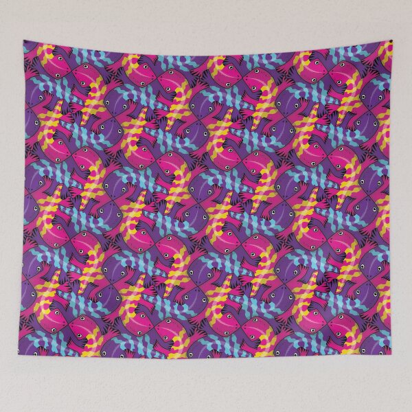 Item preview, Neon Purple and Pink Lizards Tessellation Pattern designed and sold by mrhighsky.