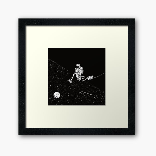 Space Cleaner Framed Art Print