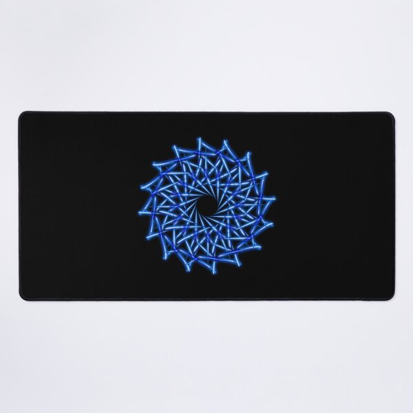 Item preview, Bright blue mandala, abstract art designed and sold by Meo Design.