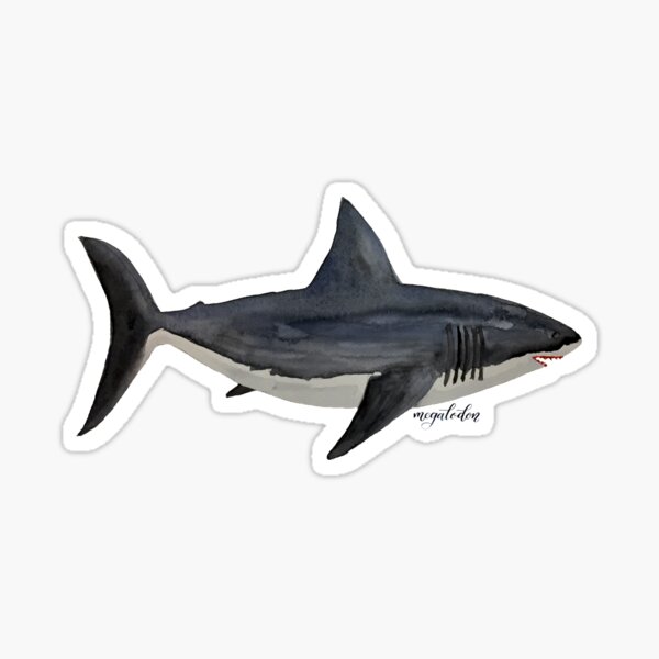 Item preview, Megalodon - prehistoric monster shark designed and sold by acrylicsandink.