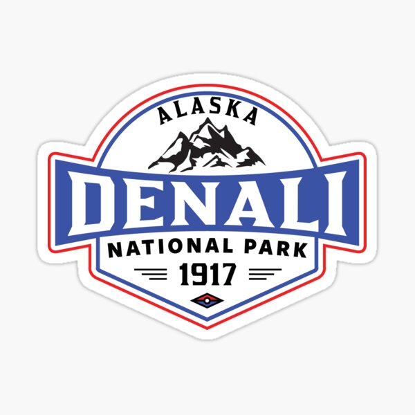 DENALI NATIONAL PARK ALASKA MOUNTAINS HIKE HIKING CAMP CAMPING 3 Sticker