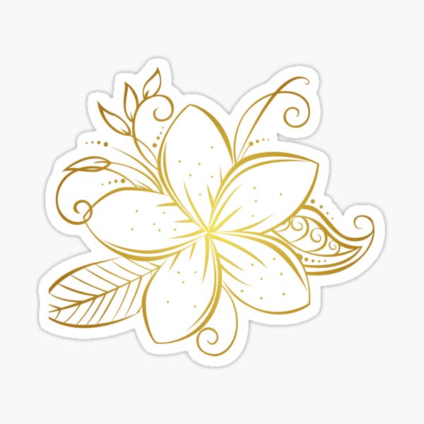 "gold flower" Sticker for Sale by nommm Redbubble