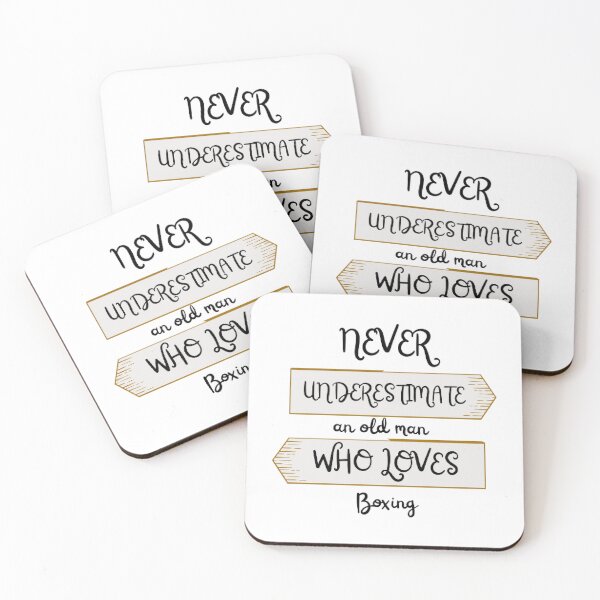 Item preview, Never Underestimate An Old Man Who Loves Boxing designed and sold by Sadhvika.