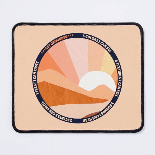 Item preview, Overwhelmed? Stop and ground. Mindfulness using the five senses, grounding technique. You are worthy and deserving of care and safety. designed and sold by Orianah.