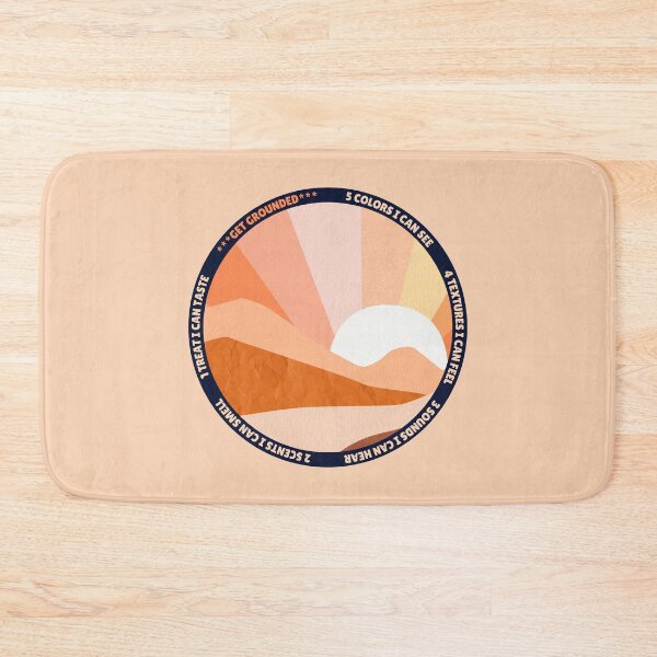 Item preview, Overwhelmed? Stop and ground. Mindfulness using the five senses, grounding technique. You are worthy and deserving of care and safety. designed and sold by Orianah.