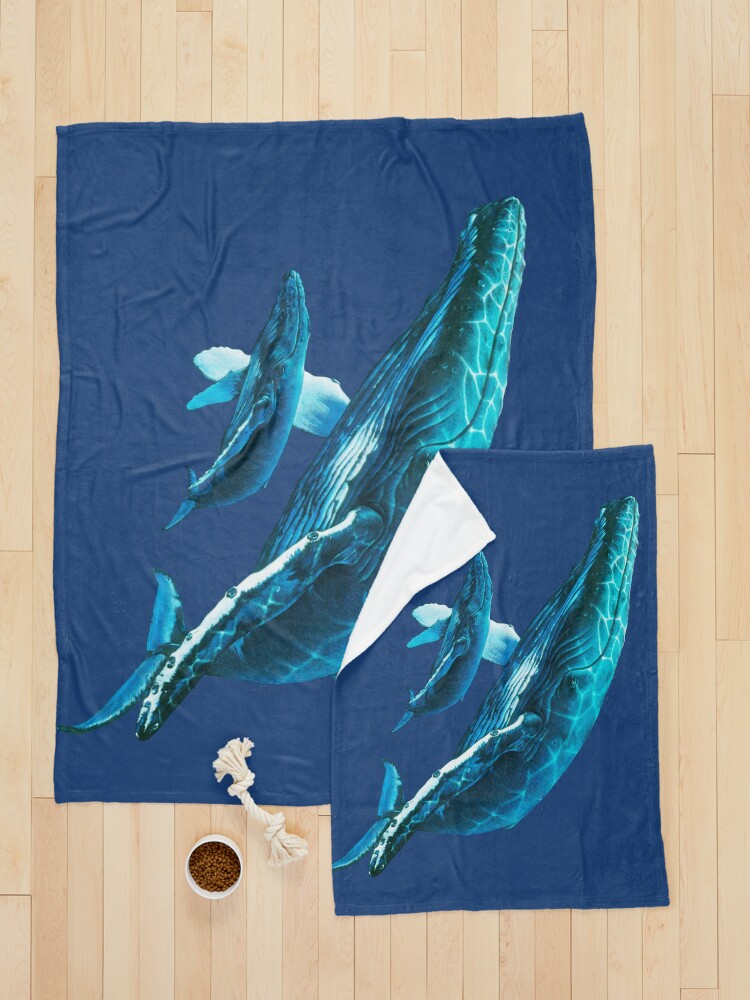 Alternate view of Humpback Whales Pet Blanket