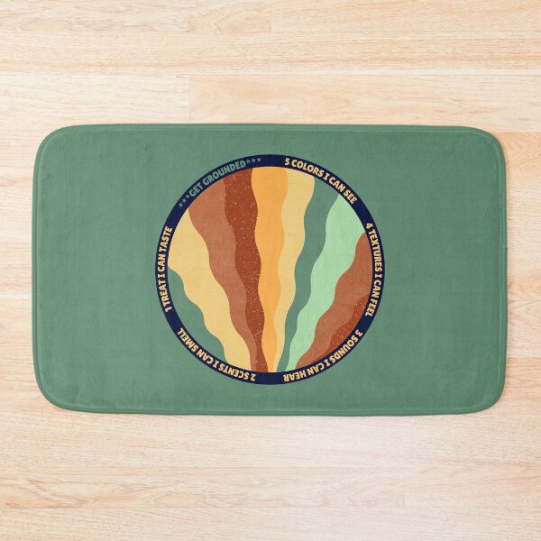 Item preview, Overwhelmed? Stop and ground. Mindfulness using the five senses, grounding technique. You are worthy and deserving of care and safety. designed and sold by Orianah.