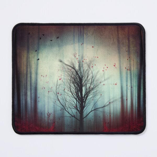 Item preview, Disorientation and Change - Abstract forest with lone tree designed and sold by Dyrk Wyst Redbubble Shop.