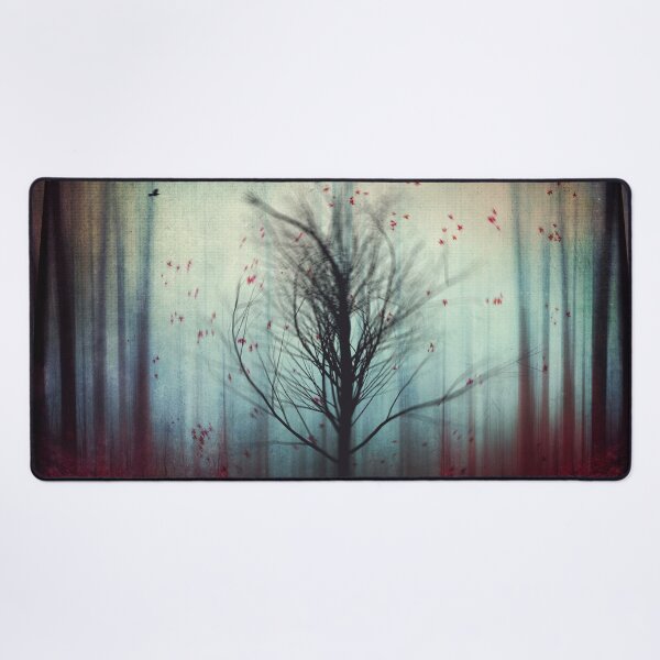 Item preview, Disorientation and Change - Abstract forest with lone tree designed and sold by Dyrk Wyst Redbubble Shop.