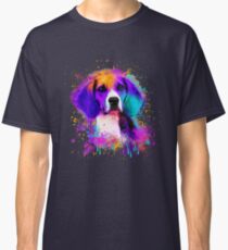 Colorful Beagle Dog Portrait Classic T-Shirt
