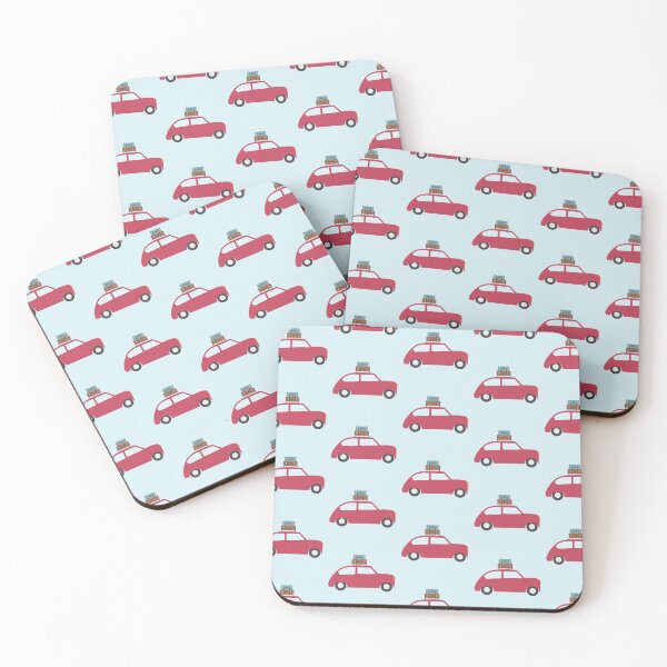 Item preview, Red Car With Luggage Pattern designed and sold by StudioShine.