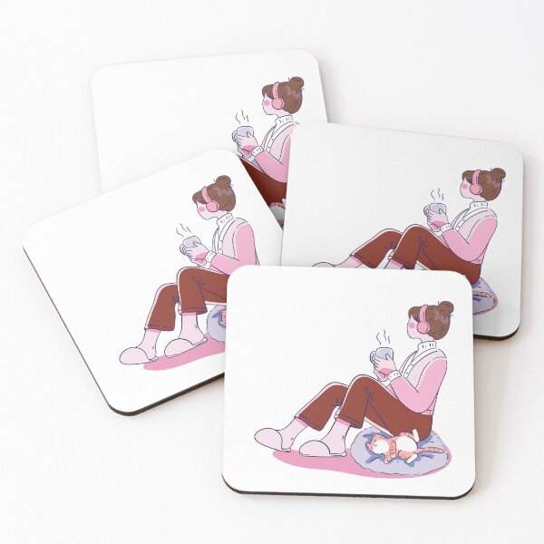 Item preview, Lofi Girl y Cat Chilling designed and sold by chillaxcats.