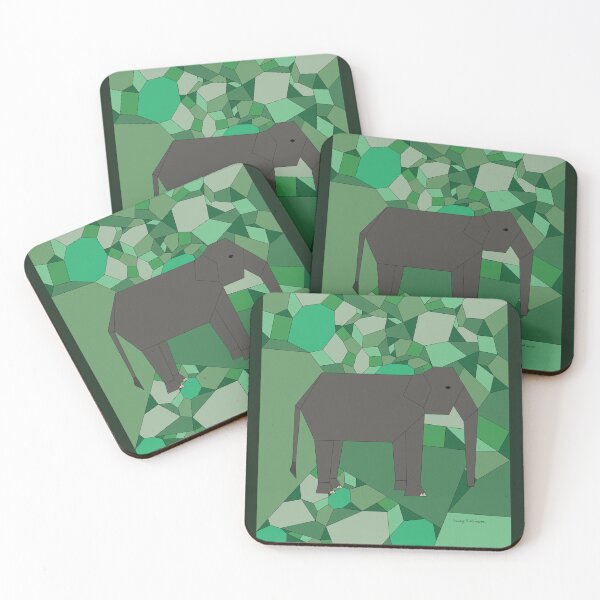 Item preview, Geometric Asian Elephant designed and sold by Caseymakesart.