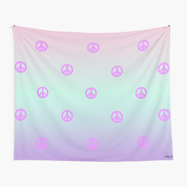Pastel with purple peace Tapestry