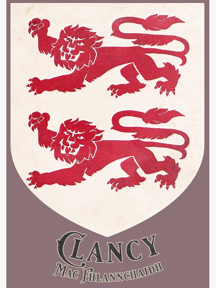 Clancy Coat of Arms Vintage Poster 