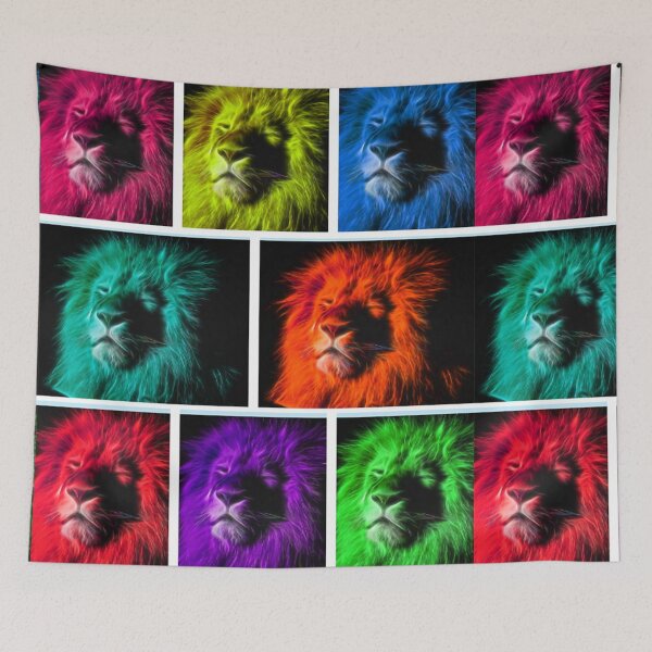 Item preview, Multicolored lion designed and sold by Astralia.