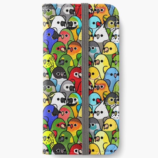 Too Many Birds! Bird Squad Classic iPhone Wallet