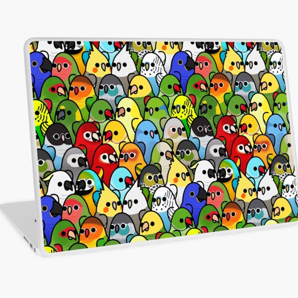 Too Many Birds! Bird Squad Classic Laptop Skin