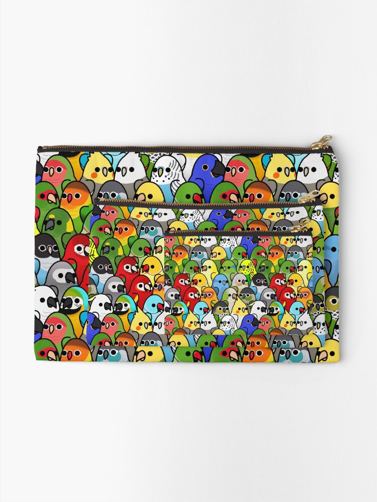Alternate view of Too Many Birds! Bird Squad Classic Zipper Pouch