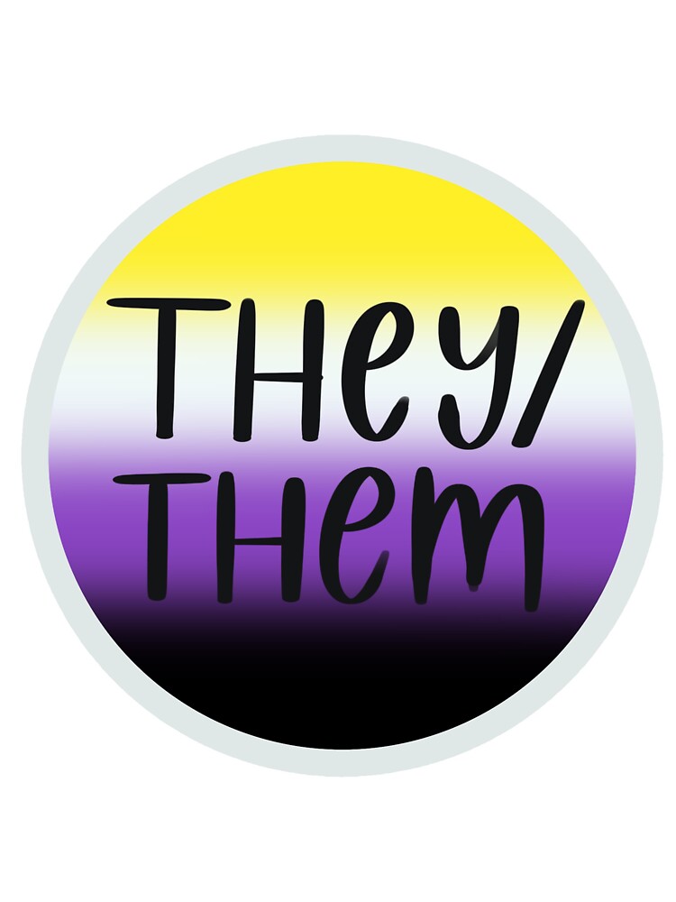 Pronouns They Them Sticker For Sale By Rmarder Redbubble