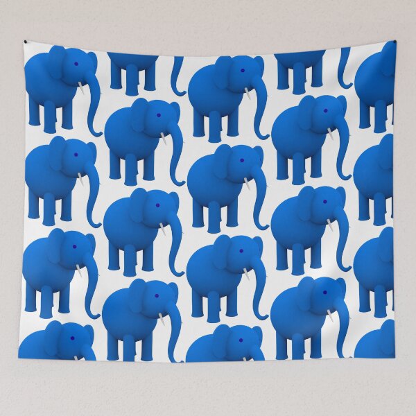 Item preview, Blue elephant designed and sold by lathspell.