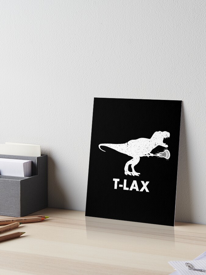 T-Lax Dinosaur Tshirt. Cool Dino Lax Player Lacrosse T-Lax Dinosaur Tshirt. Cool Dino Lax Player Lacrosse