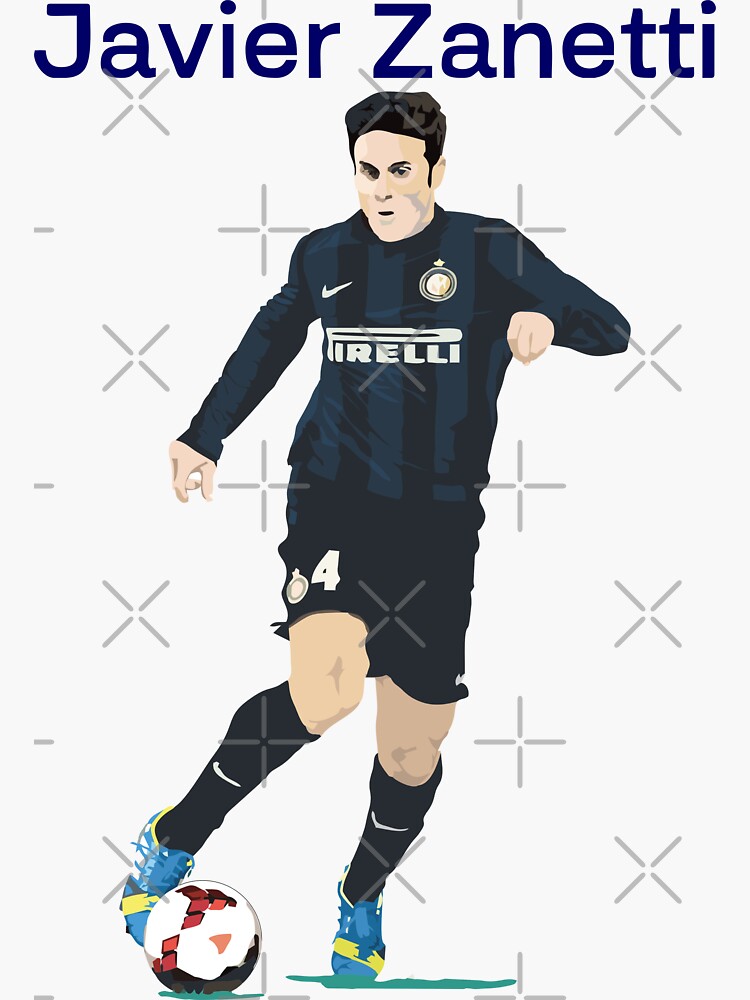 Javier Zanetti outline  Sticker for Sale by bellamf10