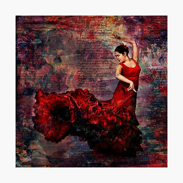 Flamenco - vibrant Spanish dancer Photographic Print