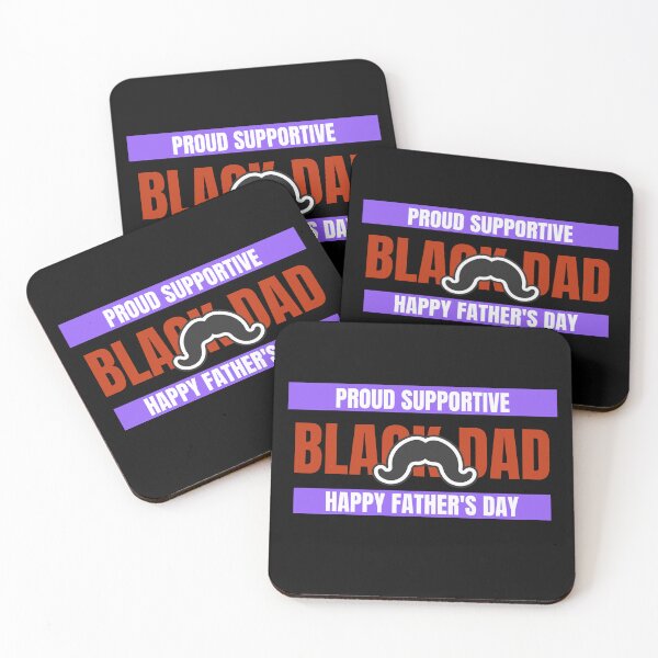 Item preview, Proud Supportive black dad designed and sold by Verbiage24.