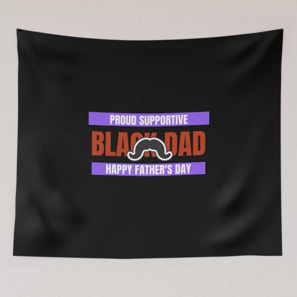 Item preview, Proud Supportive black dad designed and sold by Verbiage24.