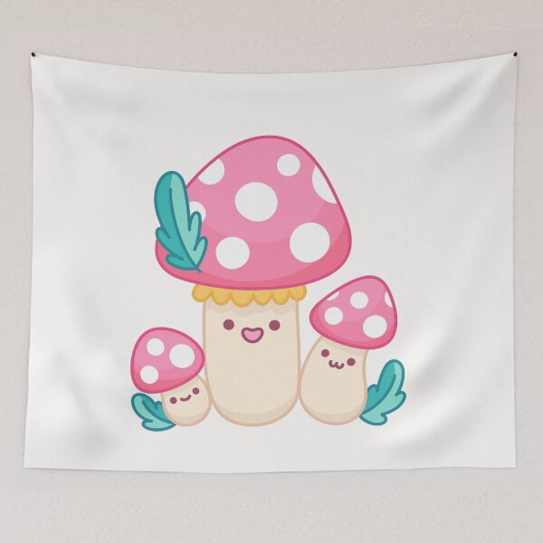 Item preview,  Cute pink kawaii Mushroom  designed and sold by Sam Artist.