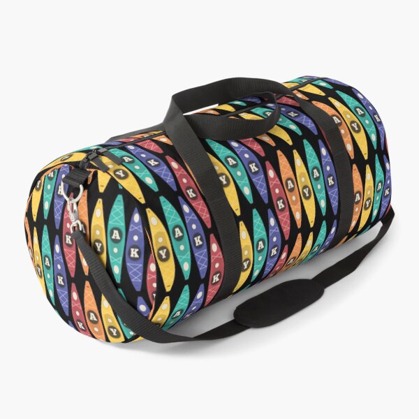 Simple Geometric Kayak Color Palette for Kayakers Duffle Bag