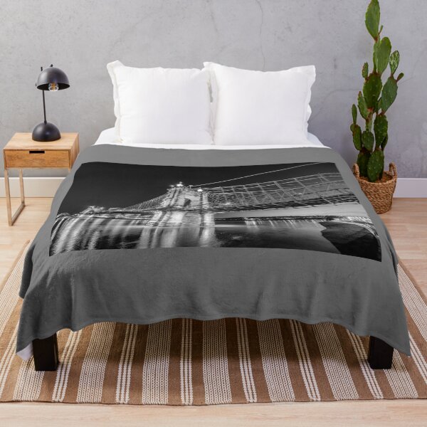 Item preview, Roebling Bridge Cincinnati Ohio Black and White designed and sold by DaveFilm.