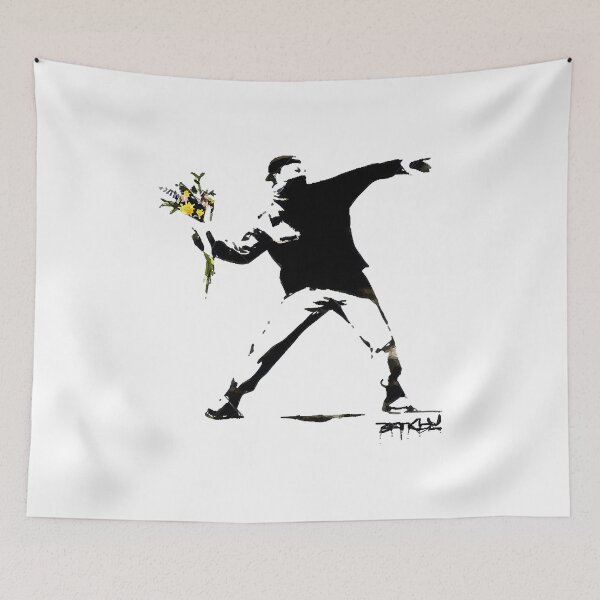 Item preview, BANKSY Flower Thrower designed and sold by Oriana305.