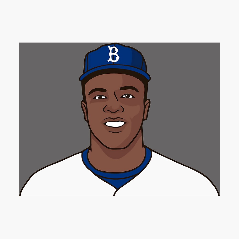 Jackie Robinson drawing, How to draw Jackie Robinson step by step, portrait drawing