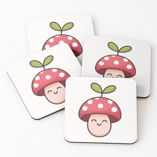 Item preview, Cute smiling kawaii Lady bird Mushroom  designed and sold by Sam Artist.