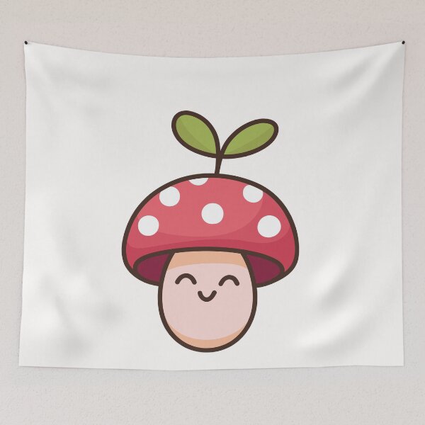 Item preview, Cute smiling kawaii Lady bird Mushroom  designed and sold by Sam Artist.