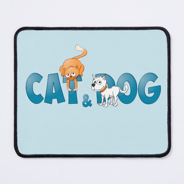 Item preview, Funny and colorful Cat and dog illustration. designed and sold by Stef Ringoot, cartoons and illustrations.