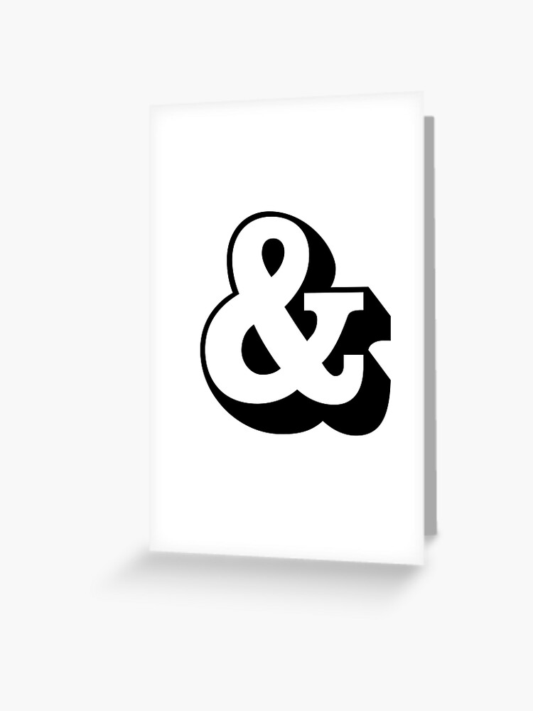Ampersand u0026 (and symbol) | Greeting Card
