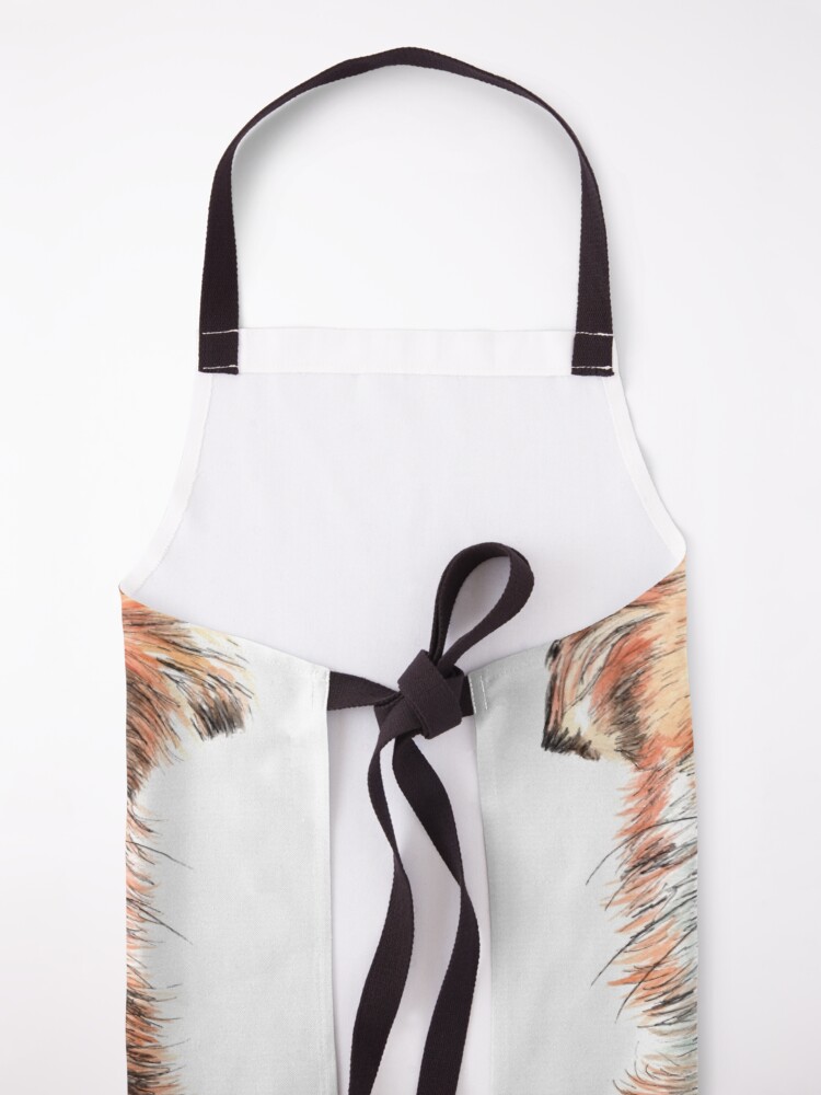 Alternate view of Morning Fox - cute coffee animal Apron
