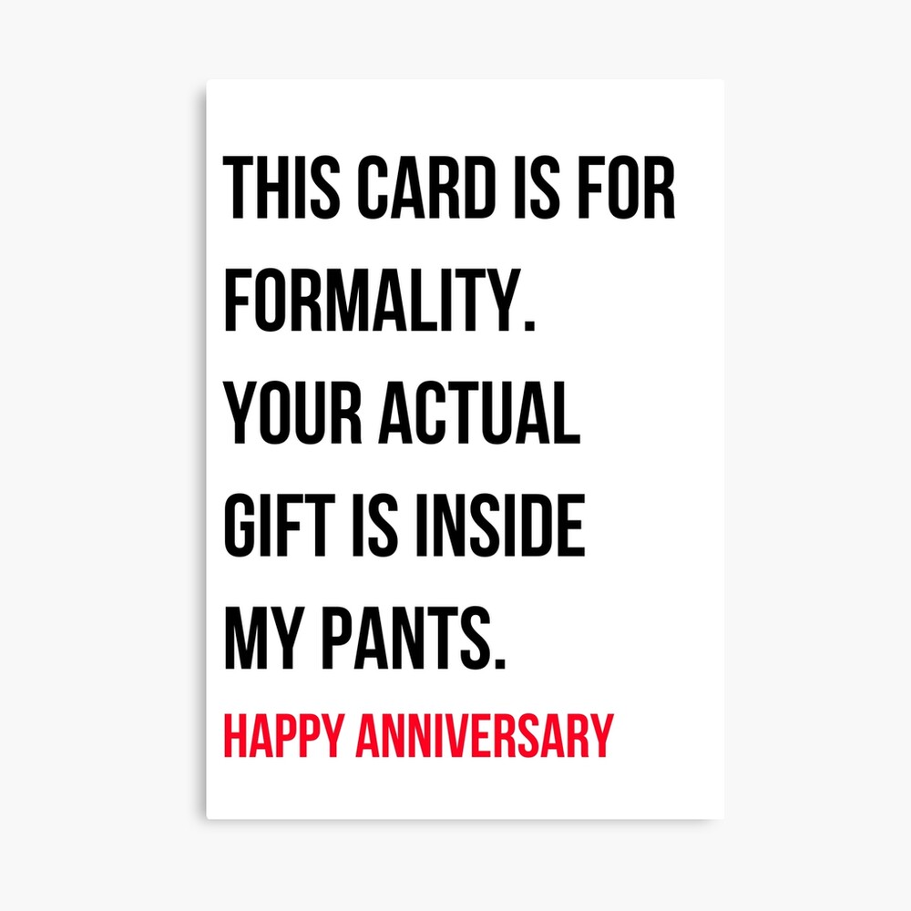 Funny Naughty Dirty Happy Anniversary Card | Greeting Card